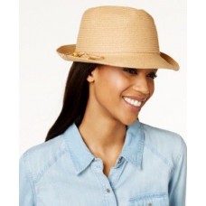 August Hats Packable Woven Straw Forever Fedora Sun Hat Natural Beige New NWT 766288172609 eb-49710111